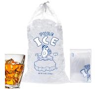 Piccole borse per il ghiaccio, resistenti, con coulisse, per congelatore, a prova di perdite, per ristorante, celebrazioni, feste, matrimoni, Natale, riunioni di famiglia, barbecue, 3,6 kg, Refer to