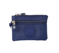 Piccole borse portamonete in tela solida per bambini con porta carte di credito borsa da uomo donna portafoglio borsa per studenti autobus ID porta carte di credito borse, Blu scuro, 2PCS