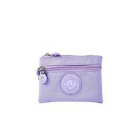Piccole borse portamonete in tela solida per bambini con porta carte di credito borsa da uomo donna portafoglio borsa per studenti autobus ID porta carte di credito borse, Viola, 1 pezzo