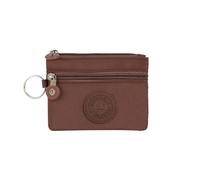 Piccole borse portamonete in tela solida per bambini con porta carte di credito borsa da uomo donna portafoglio borsa per studenti autobus ID porta carte di credito borse, Marrone, 1 pezzo
