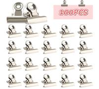 Piccole Bulldog Clips, 100 Pezzi Mini Clip, 22mm Raccoglitore in Metallo Clip, Clip Multifunzionale in Metallo, per Sacchetti di Cibo Immagini Foto Documento Ufficio Ufficio e Cucina Domestica