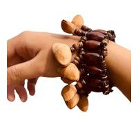 Piccole campane da polso leggere con conchiglie di frutta naturale per musica da viaggio, strumenti a percussione per rilassarsi spiritualmente, campanelli da giardino all'aperto