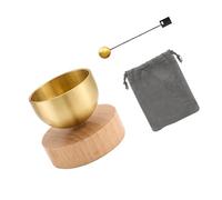 Piccole campane tibetane di ricambio compatte per meditazione, strumento di rilassamento con custodia per la guarigione duratura