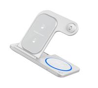 Piccole cariche pieghevoli stand tre bobine Design ricarica simultanea per smartphone smartwatch e auricolari Cariche multiple di dispositivi