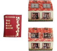 Piccole case per libri in scala 1:12, decorazione pieghevole in miniatura con diorama nascosto all'interno, piccoli libri realistici fatti a mano per case delle bambole e libreria, mini accessori per