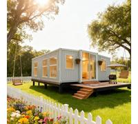 Piccole case prefabbricate in vendita - Case modulari espandibili da 20 piedi con camere da letto completamente attrezzate e cucina Villa mobile moderna portatile piccola casa per vivere per adulti