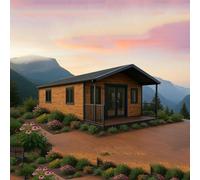 Piccole case prefabbricate per adulti - 20FT & 40FT Casa contenitore personalizzabile con 2 camere da letto, bagno, cucina, soggiorno e terrazza - Casa modulare portatile in vendita