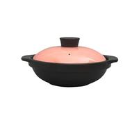Piccole casseruole for cucinare pentole in ceramica Casseruola antiaderente con coperchio for bruciare a secco Per Le Cene Di Tutti I Giorni(Peach powder)