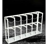 Piccole cilindri fissi Rack per Serbatoi da 8/10 L, Clip di Sicurezza dell'ossigeno con Catena di Protezione e Viti di Fissaggio, Staffa di Montaggio del Serbatoio di espansione in Acciaio