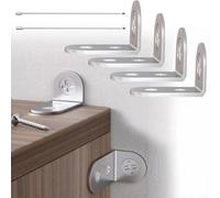 Piccole cinghie di ancoraggio per mobili, per mobili, cassettiere, pareti, anti-ribaltamento, ancoraggio di sicurezza a prova di bambino e a prova di bambino, la tua casa regge fino a 226,8 kg, 4