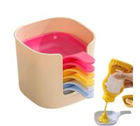 Piccole Ciotole Da Ammollo Set - 6 Di Condimenti Riutilizzabili Con Supporto Per Rack | Porzione Control Side Dish Contenitori Per Vinaigrette, Salse, Antipasti, Pranzo, Barbecue E Pasti In