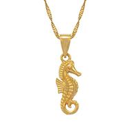 Piccole collane con Ciondolo Cavalluccio Marino per Le Donne Gioielli Color Oro per Ragazze Collane con ippocampo Animale #06 Handy And Professional