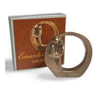 Piccole coppie d'amore coppia di sposi uomo e donna figura oro in bronzo massiccio 4 cm come regalo per matrimonio, anniversario, Natale, anniversario di matrimonio