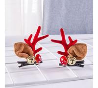 Piccole decorazioni alla moda per bambini, coppia creativa di Natale dorata, forcina per capelli di Natale, un regalo per la casa fai da te, clip medie per capelli (H, taglia unica)