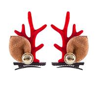 Piccole decorazioni alla moda per bambini, coppia creativa di Natale dorata, forcina per capelli di Natale, un regalo per la casa fai da te, clip medie per capelli (G, taglia unica)