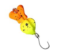 Piccole esche da pesca in acqua dolce | esche morbide per pesca con luccio e persico, esche artificiali 2 sezioni per fiumi e torrenti, strumenti per piscatori realistici