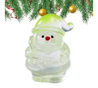 Piccole Figure Di Babbo Natale,Decorazioni Per Feste In Resina Trasparente | Piccole Figure Natalizie Che Brillano Al Buio | Per Casa Vacanze Mensola Tavolo Scene In Miniatura Feste