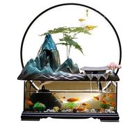 Piccole Fontane Da Interno Ornamenti for acquari, soggiorno, allevamento di pesci, acqua circolante, fontana rocciosa, ufficio moderno, decorazione fortuna Fontane Da Tavolo Per La Casa