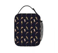 Piccole gechi con cresta carine sacchetti pranzo isolati sacchetti da picnic a prova di perdite Scatola termica per pranzo per donne Bambini da lavoro Scuola