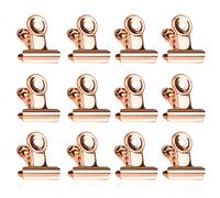 Piccole Graffette di Carta Bulldog, 50 Pezzi Metallo Binder Clip, 22mm Clip di Bulldog, Oro Rosa Cerniera Clip per Foto, Cibo Snack Borse, Forniture per Ufficio (Oro rosa)