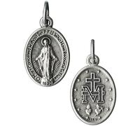 Piccole medaglie miracolose Bulk Pack 50 pezzi 1,9 cm placcato argento Made in Italy regali cattolici per evangelizzazione, artigianato, perline e creazione di gioielli, 1,9 cm, zamac, senza pietre