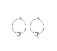 Piccole orecchini da donna a cerchio piercing a forma unica 925 orecchini multicolore cubici orecchini zirconici gioielli di alta gamma