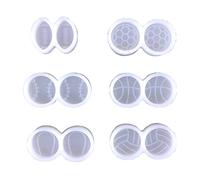 Piccole palle da baseball orecchini in silicone borchie stampo in resina gioielli colata stampi per orecchini che fanno forcina Rein Mold gioielli Casting Molds Hairpin resina epossidica