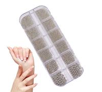 Piccole perle per unghie, perle per unghie per il fascino delle unghie | Dimensioni miste 3D perle caviale fascino oro in acciaio argento in acciaio decorazione per forniture di manicure
