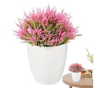 Piccole Piante Artificiali in Vaso,Piante Artificiali in Vaso, Piante in vaso finte con artificiale, Decorazioni per piante finte, decorazioni decorative per mensole da bagno per il soggiorno del bagn