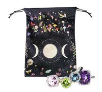 Piccole Sacca Per Gioielli, Buste Di Tarocchi Di Palude Di Luna Con Corse - Sacchetto Regalo Di Lino Di Cotone Portatile Forniture Divinate Per Gli Appassionati Di Tarocchi, Mag Di Mistero, La Custodo