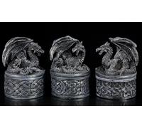 Piccole Scatole Di Drago - Set Di 3 - Döschen Fantasy Decorativi