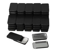 Piccole scatole rettangolari in metallo | Set da 60 pezzi riutilizzabili portatili con coperchio scorrevole per conservare tè, dolci, pillole e organizzare gioielli in