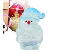 Piccole Statuine di Babbo Natale | Decorazioni per Paesaggio in Resina Trasparente | Decorazioni Natalizie Miniature che Brillano al Buio - Per Giardino Delle Fate, Casa, Festività, Mensola, Tavolo, F