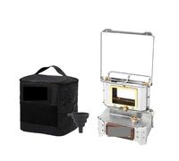 Piccole stufe da esterno Stufa ornamentale Lampada in vetro a cherosene Mini stufa tè Attrezzatura campeggio(No Battery)