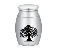 Piccole urne cremazione Keepsakes per ceneri Mini Urne per uomo o animale domestico cenere urne Memorial Cenere Supporto (albero argento)