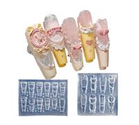 Piccoli accessori artistici stampi crema pizzo tema unghie progettare unghie abbellimento per delicati disegni manicure stampo decorazione unghie in silicone