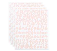 Piccoli adesivi in vinile con lettere e numeri, 2,5 cm, rosa, per scrapbooking, quaderni, bottiglie, etichette con nome