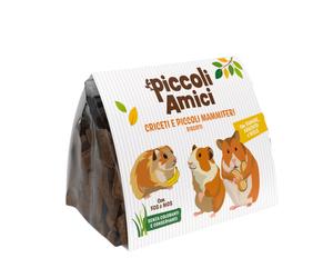 Piccoli Amici Biscotti per criceti e piccoli mammiferi 100 gr banane, arachidi e miele - Mangime per conigli - 1° ORDINE? scegli lo sconto BZR5 / BZR20 + 200 punti fedeltà