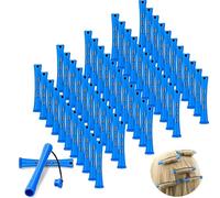 Piccoli avvolgitori permanenti, 60 pezzi piccoli in schiuma, set completo per capelli lunghi, medi e corti, senza calore, bigodini (blu)
