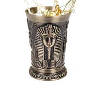 Piccoli Bicchieri Di Ciuccio - Capacità Di 30 Ml Realizzati In Metallo, Motivo Del Faraone Antico, Bicchieri In Miniatura Stile Retro, Fantastico Set Di Utensili Da Bar | Per Halloween Celebrazione B