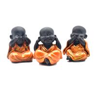 Piccoli Buddha "Non Vedo, Non Sento, Non Parlo" (Stampa 3D & Dipinto a Mano)