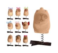 Piccoli capelli clip, Handmade Hairpins, 10 x Versatile Adorable Capybara Animal Design Women Spring clip Accessories for Daily Use, Hats, Cars, 1,3 x 1,69 x 2,17 Inches