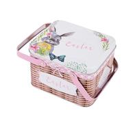 Piccoli Cestini Per La Pasqua,Cestino Realizzato In Metallo Con Coperchio E Manico | Portabiscotti - Per Feste Di Vacanza Per Cioccolatini Regalini Per Calze Della Befana Per Dolciumi E Occasioni E Tr