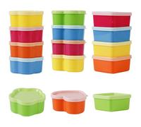 Piccoli Contenitori in Plastica,15 PCS Piccoli Contenitori per Alimenti in Plastica con Coperchio 3 Stili,Ermetici e per Freezer,Contenitoris Riutilizzabile per Snack,Organizzazione Cucina (40 ml)