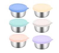 Piccoli contenitori per condimenti, in acciaio inox, 38,3 g, a prova di perdite, per preparare i pasti, per viaggi, picnic, feste, scuola, barbecue