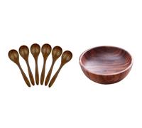 Piccoli cucchiai di legno, 6 pezzi 5.3 per mangiare, mescolare condimenti