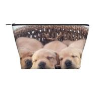 Piccoli cuccioli di Labrador Golden Retriever, Borsa da toilette Borsa per trucco Borsa per cosmetici Borsa da toilette da viaggio portatile