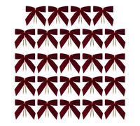 Piccoli Di Natale In Velluto - 24 Pccs Velvet Tie Bows Garland