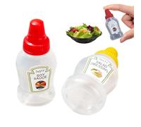 Piccoli dispenser per ketchup, set di 2 flaconcini per condimenti, serbatoio da 25 ml, contenitori per salsa di Bpa, dispenser per condimenti a prova di perdite per salsa di