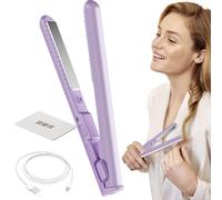 Piccoli ferri piatti - MiniIi per capelli, bigodino per capelli portatili | Stile di ferro ricaricabile in ferro ricaricabile USB, bacchetta di arricciatura a doppia usaggio, strumento di acconciatura